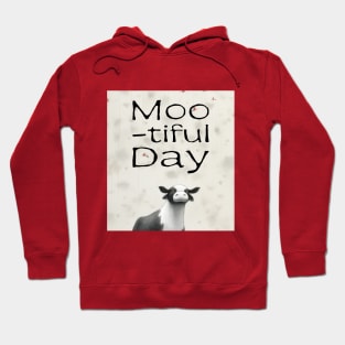 Cow Moo-tiful Day Cartoon Hoodie